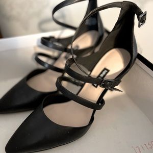 Nine West Black Leather Heels